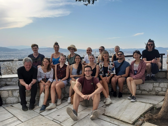 Gruppenfoto: Studierende in Athen