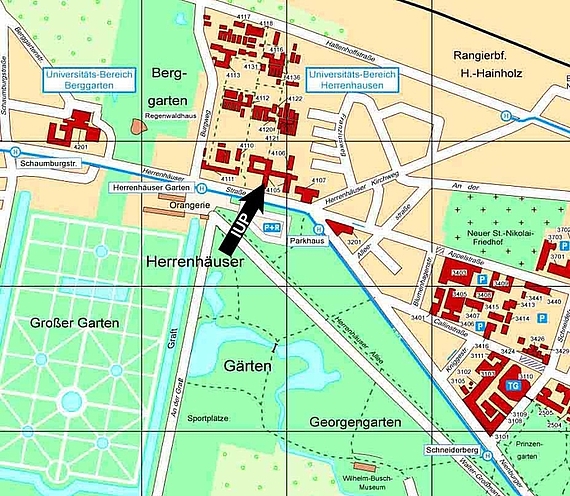 Foto: Lageplan des IUP.