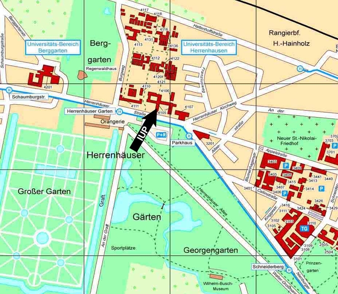 Foto: Lageplan des IUP.